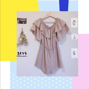 Off the shoulder romper.